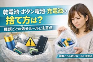 乾電池・ボタン電池・充電池の捨て方｜絶縁方法とモバイルバッテリーの処分ルール