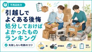 引越しで後悔しないために｜持っていく物・処分する物の判断基準と片付け順